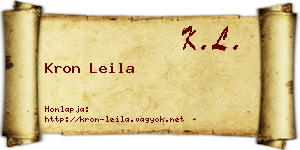 Kron Leila névjegykártya